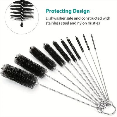 10PCS Reusable Bottle Cleaning Brush Set-Multifunctional Str
