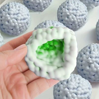 1PC Double Layered Ice Skin Stress Ball, Handmade Sand Toy w