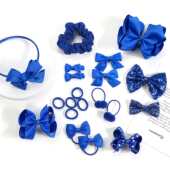 Headwear Hairpin Klein Bow Girl Clip Side Blue Rubber Band