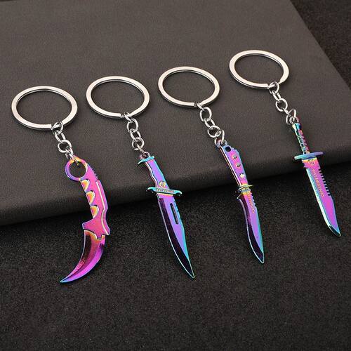 Mini Valorant Melee Reaver 2.0 Karambit Keychain Game Periph