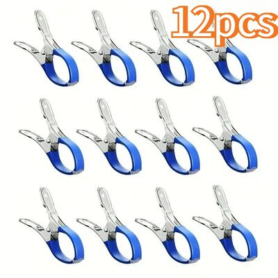 12Pcs Heavy Duty Windproof Anti-drop Pool Cover Clips, Durab