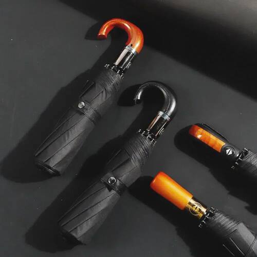 Auto Open Umbrella Self Opening Black Rubber Coating Sun Shi