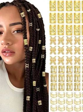 40PCS Alloy Hair Jewelry Hair Cuffs For Braids Metal Dreadlo