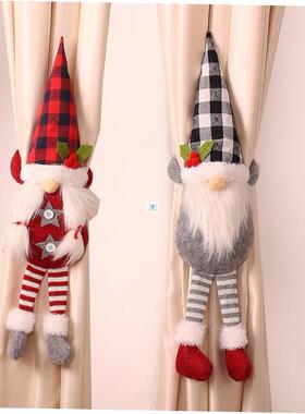 Merry Christmas Santa Curtain Buckle Ornaments Christmas1