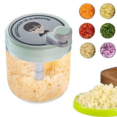400ML Garlic Chopper Manual Meat Mincer Hand Press Crusher F