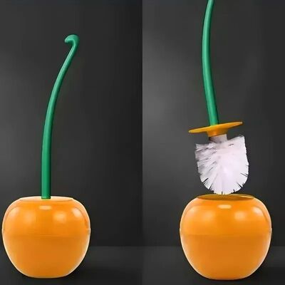 1pc Red Toilet Brush Creative Lovely Cherry Shape Lavatory T