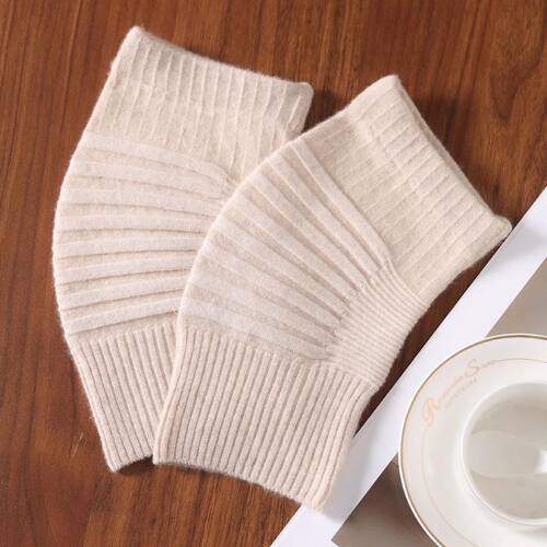 100% Pure Wool Stripe Elastic Knee Brace Winter Warm Thermal