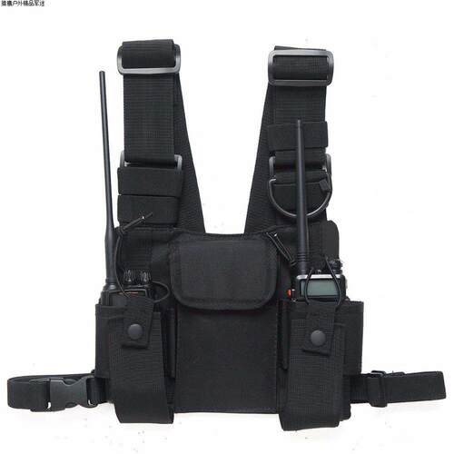 ins潮牌战术背心马甲包胸包多口袋多功能对讲机chest rig bag直发