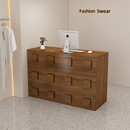 服装 店收银桌复古风小型接待前台 店收银台美容院吧台柜台网红女装