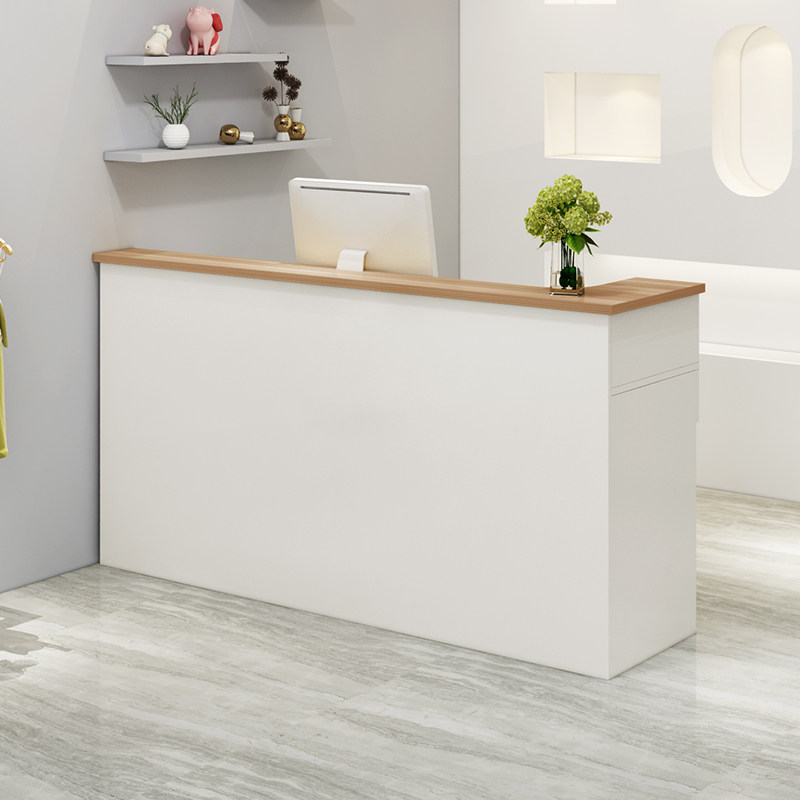 简约现代服装店收银台转角吧台女装店收银台发廊前台美容院接待台