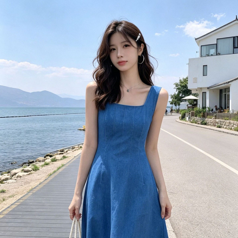 2026法式牛仔连衣裙女夏