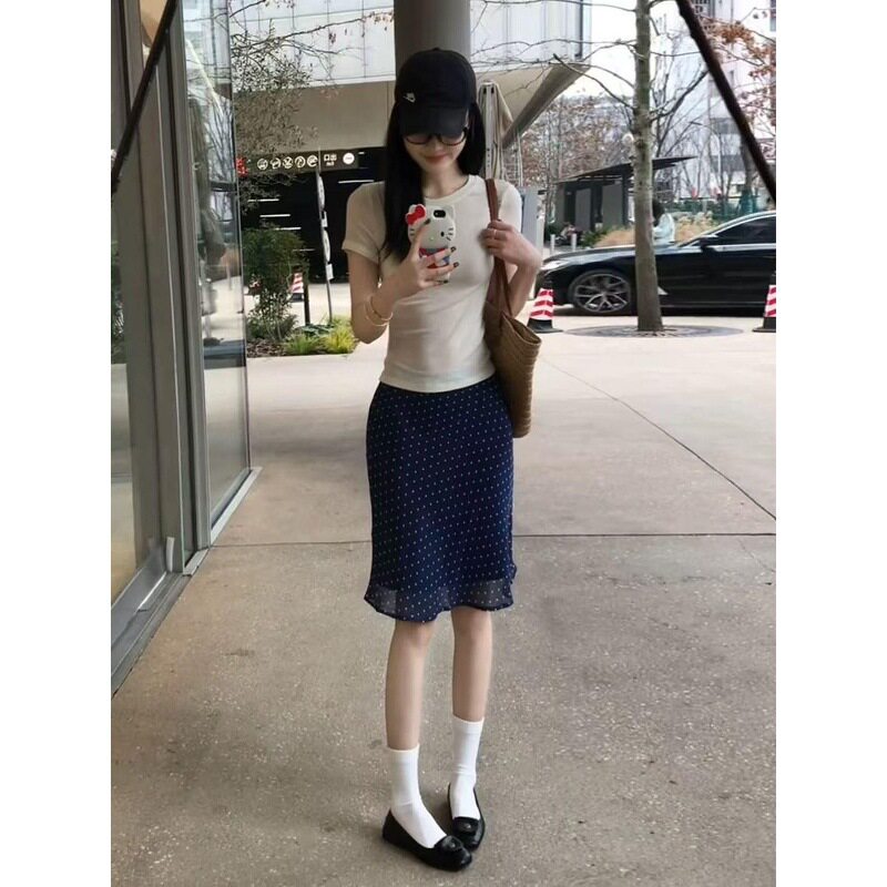 巨好看漂亮碎花半身连衣