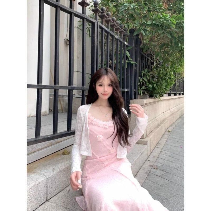 法式设计感粉色立体花朵