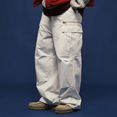 Zipper Cargo 格子布休闲宽松拉链工装 BananaClub 直筒长裤