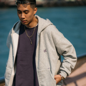 BananaClub 摇粒抓绒加绒刺绣拉链连帽卫衣外套 Hoodie Zip