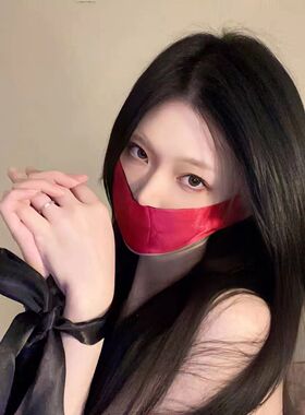 丝滑纯欲性感双面蒙眼丝带遮光眼罩纯欲系面纱绑手丝巾面罩