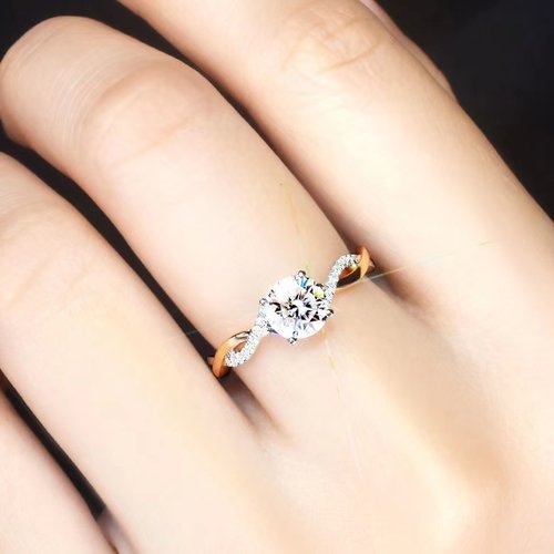 仿真银色情人节礼物戒指送女友