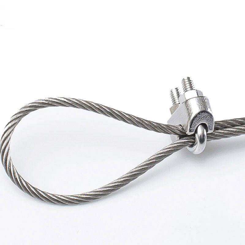 夹头坚固耐用防水防锈抗腐蚀无磁紧固件钢丝绳夹子铁丝卡紧器卡扣