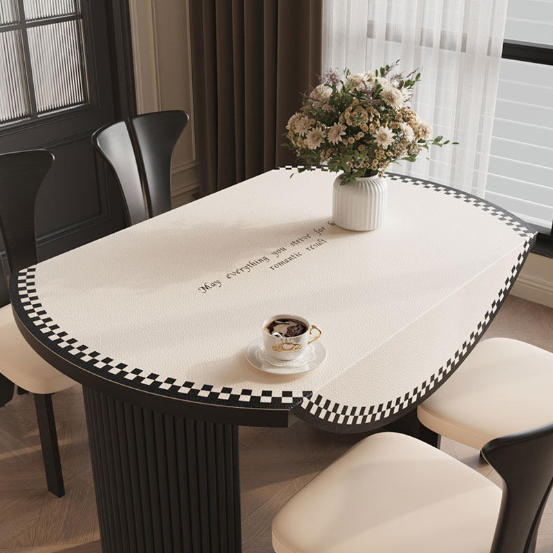轻奢高级感椭圆形桌垫新款折叠圆桌餐桌防水防油防烫pvc皮革桌布,居家布艺,桌布,淘宝优惠券,粉丝福利购,淘宝优惠卷