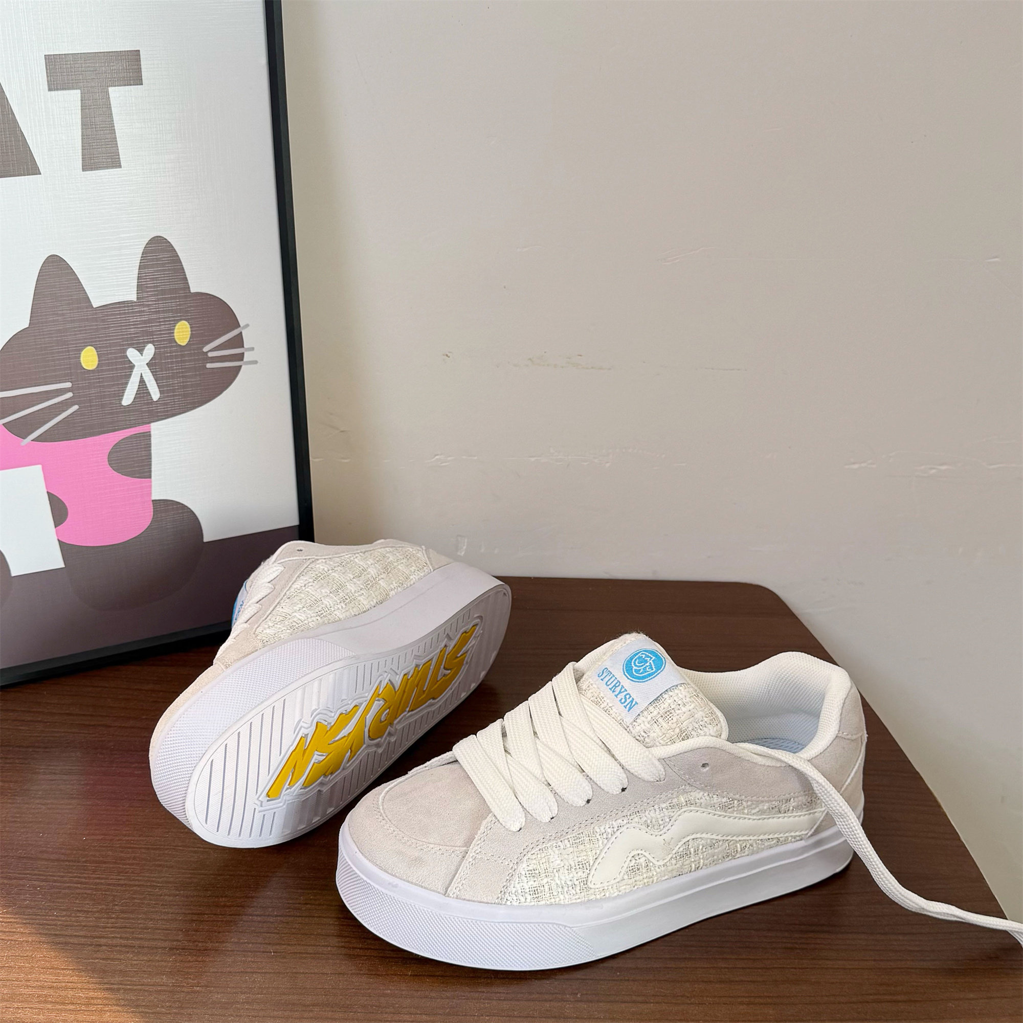 2026春季新款板鞋小众百搭休闲小白鞋韩版学生小香风面包鞋ins潮,女鞋,休闲板鞋,淘宝优惠券,粉丝福利购,淘宝优惠卷