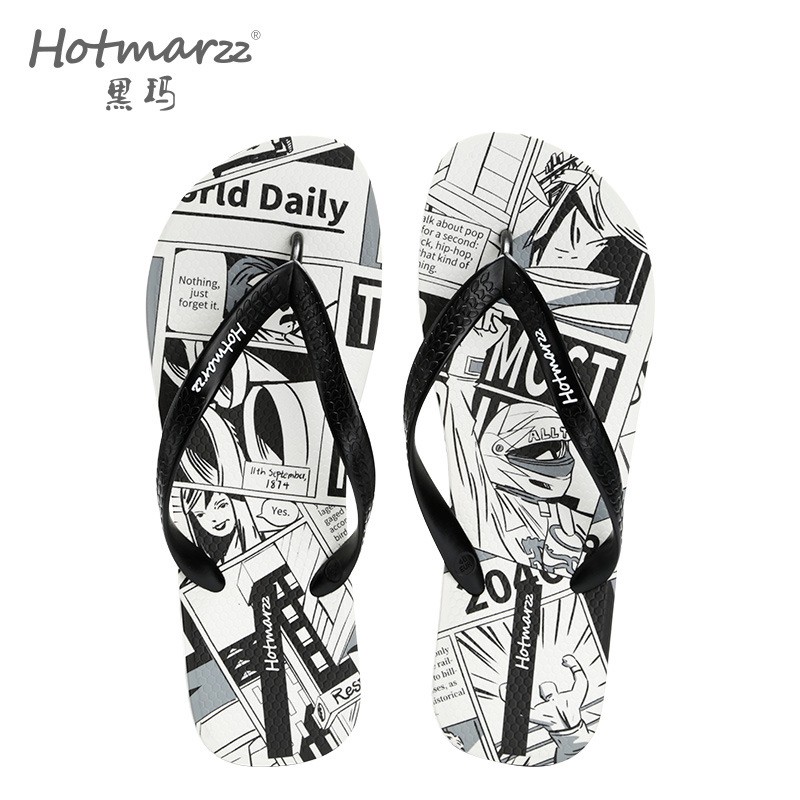 hotmarzz黑玛人字拖男
