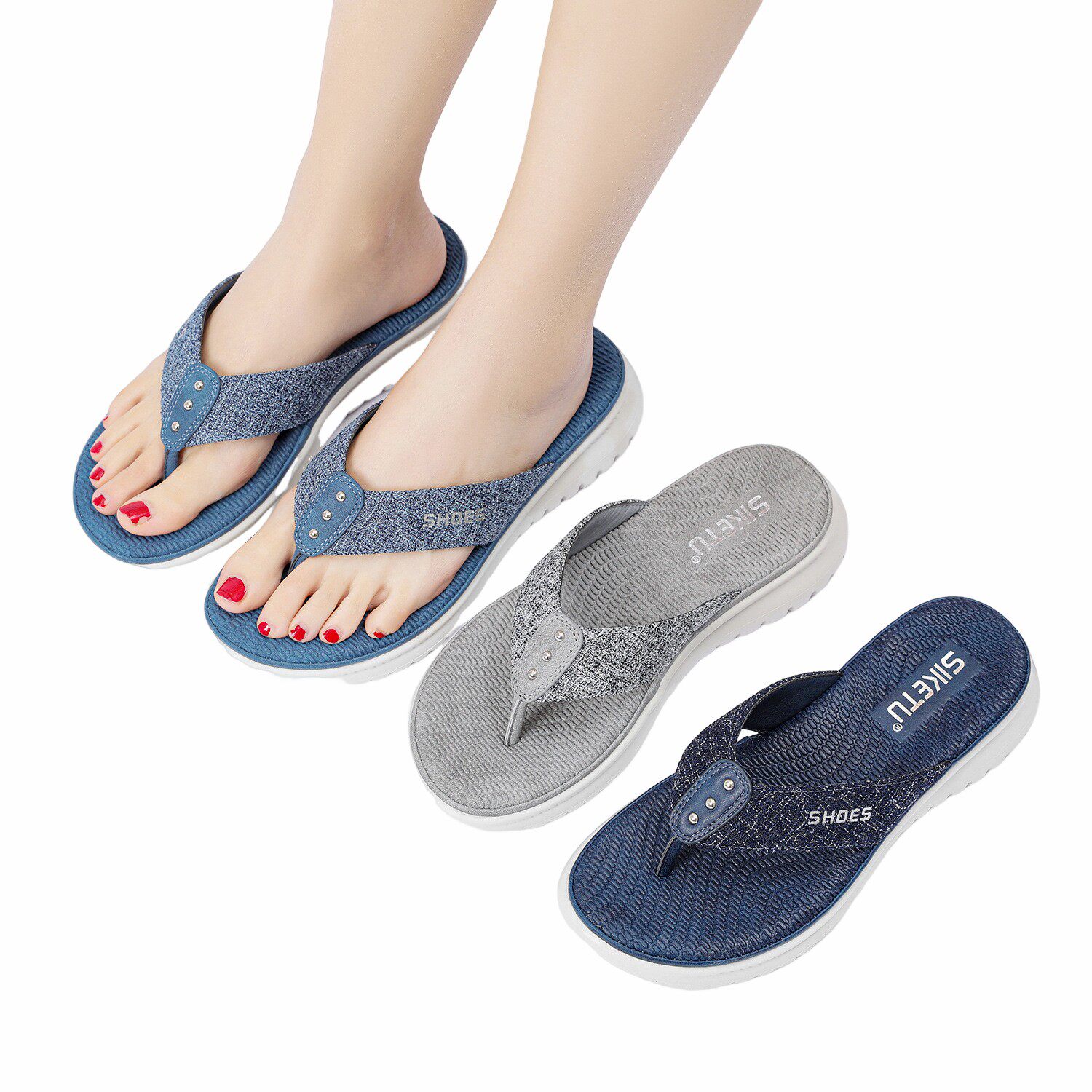 人字拖女运动风潮软底防滑中跟轻便韩版凉拖鞋外穿气质性感夹脚拖