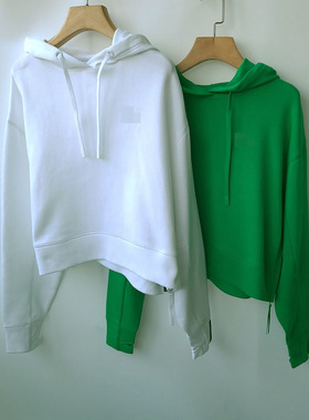 3969鱼 柬埔寨产 拉高腰际线运动拉链卫衣 连帽运动/防风慢跑帽衫