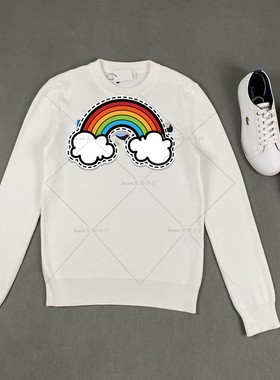 2606鱼 突尼斯产纯棉经典白色针织衫 细腻针织圆领修身薄款毛衣女