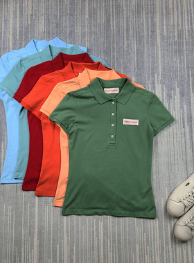 1668鱼 夏新 经典四粒贝壳扣短袖POLO衫上衣 夏季翻领修身常规T恤
