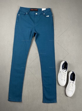 【满三免一】2006鱼 经典白色高腰弹力牛仔长裤铅笔裤小脚裤