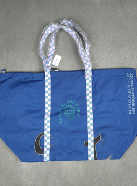 B238鱼 all around the world防水购物袋 超大号轻便旅行收纳包