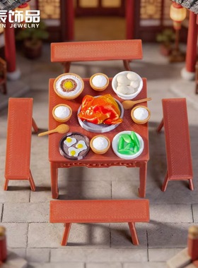 仙人桌现代家具家电仿真食玩摆件