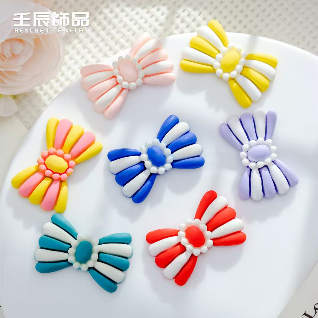 新款条纹花瓣领带微景观可爱手工小摆件diy材料树脂工艺饰品配件