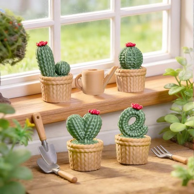 创意高颜值针织仙人掌车载摆件