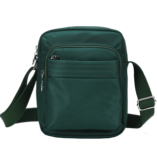 文力品牌斜挎包牛津尼龙帆布防水轻便休闲竖款中老年旅行斜跨小包