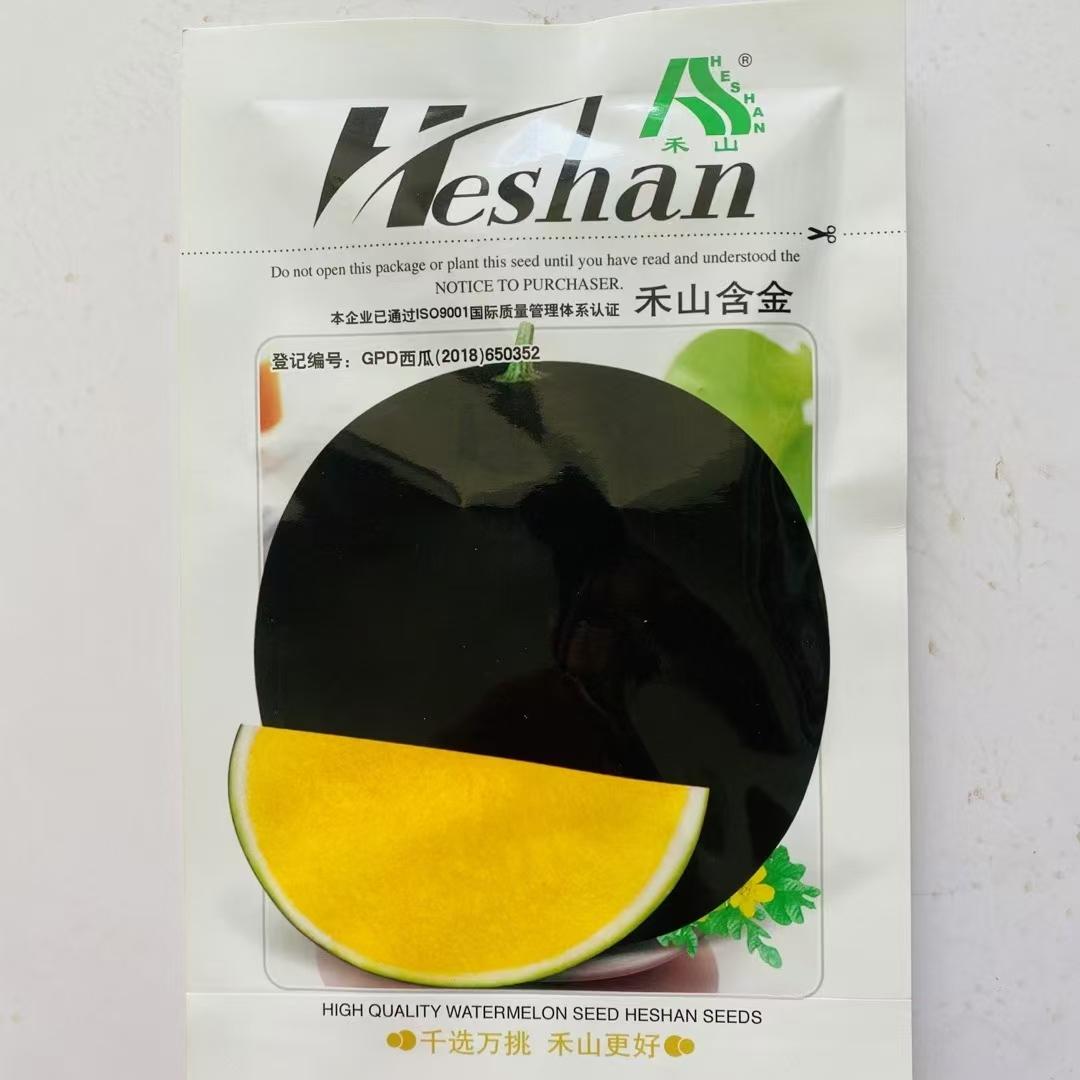 禾山含金黑皮黄瓤无籽西瓜种子优质高档西瓜农家春季播西瓜种籽孑