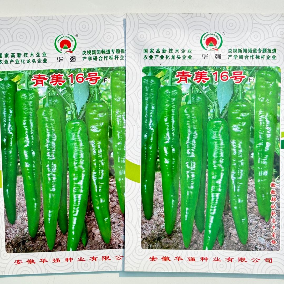 青美16号辣椒种子中早熟翠绿薄皮牛角椒种籽微辣春秋播种蔬菜种子