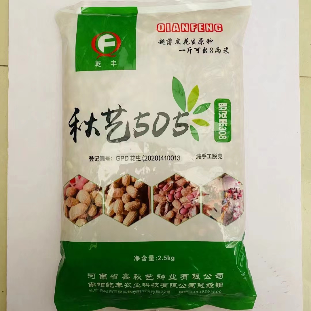 秋艺505号花生种籽罗汉果308薄皮花生种子手工脱壳油食两用花生种