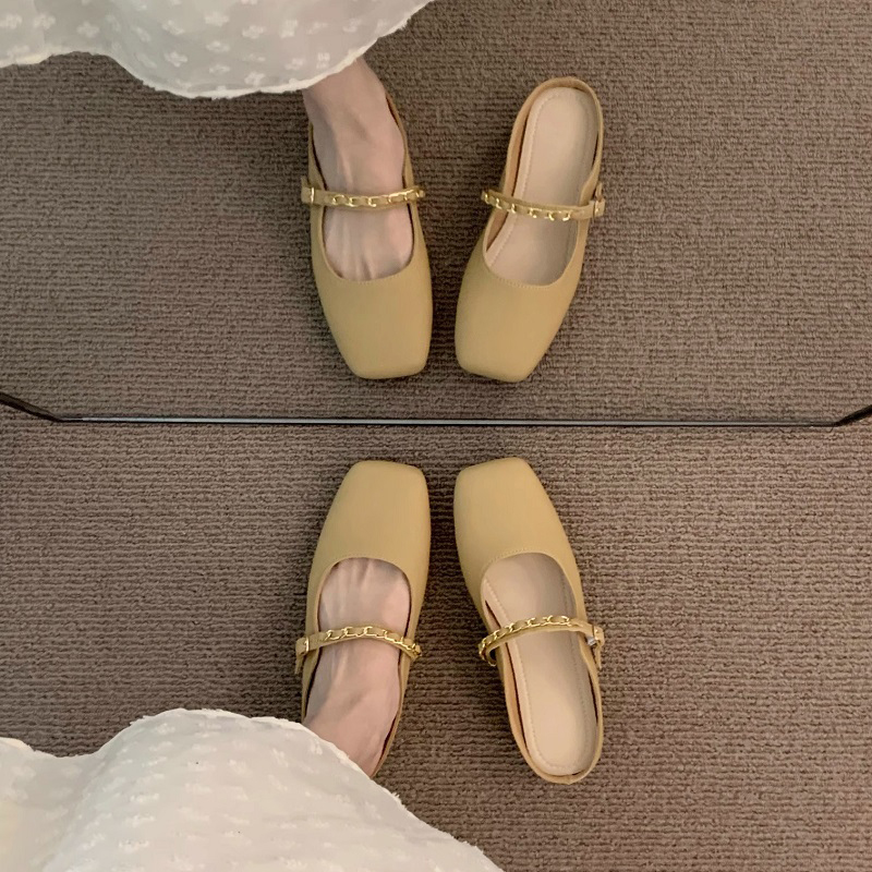 法式平底包头温柔拖鞋2024夏新款