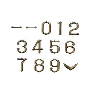 三维花样铜字个性造型立体字酒店民宿包厢牌客房号家用别墅门牌号码墙面装饰办公室标识牌导视牌定制设计