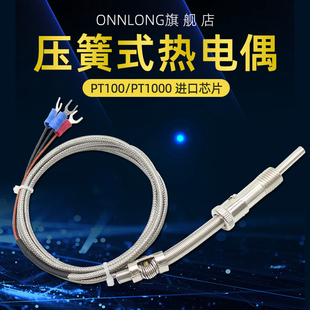 高灵敏压簧式热电偶 热电阻 PT100温度传感器WZPT-02测温探头薄膜