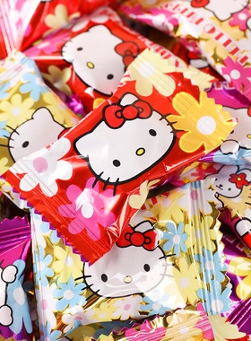 香港Hello Kitty什锦果汁软糖可爱KT猫咪造型软糖橡皮糖QQ糖1000g