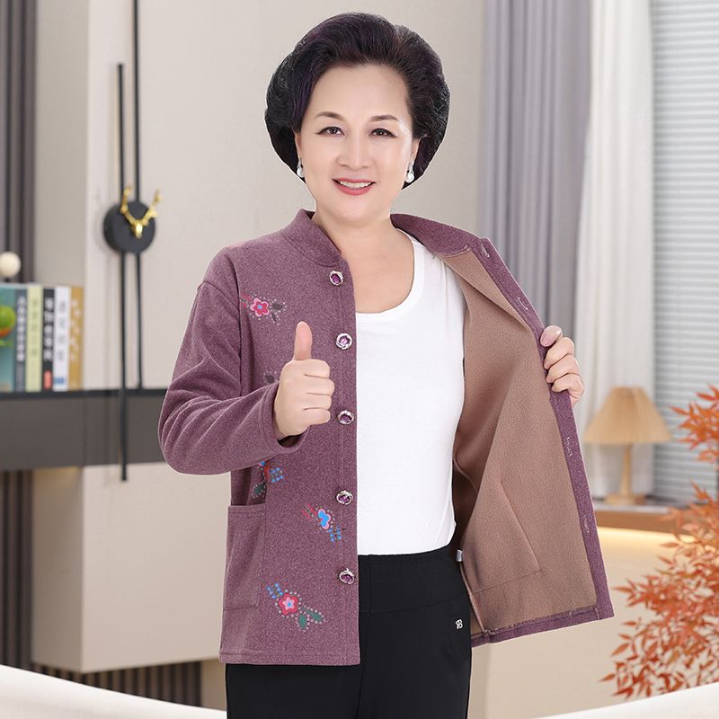 中老年人保暖内衣长袖女