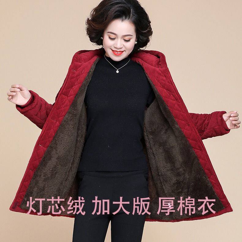 中老年冬季外套女灯芯绒