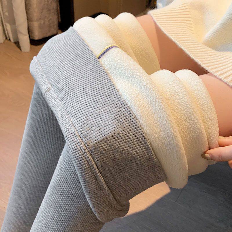 羊羔绒打底裤女秋冬外穿