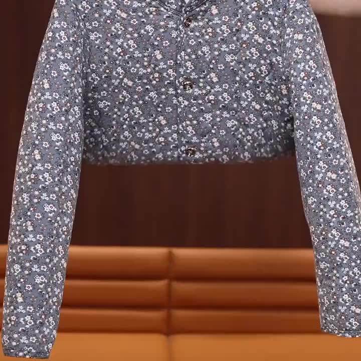 中老年奶奶碎花棉服保暖