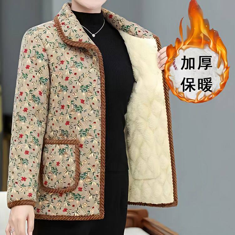 中老年妈妈棉袄秋冬装高