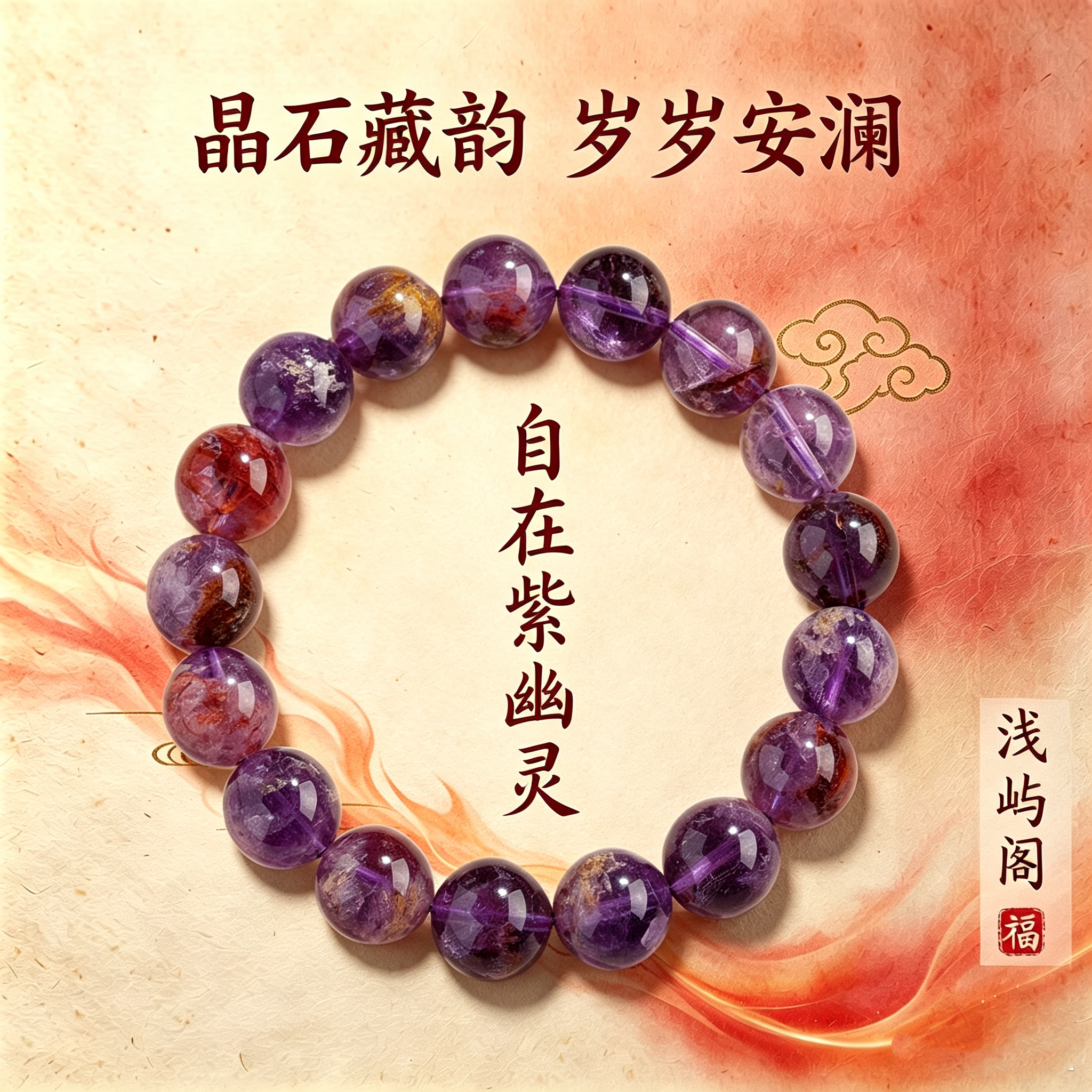 串珠招财手链幽灵圆火散珠DIY多