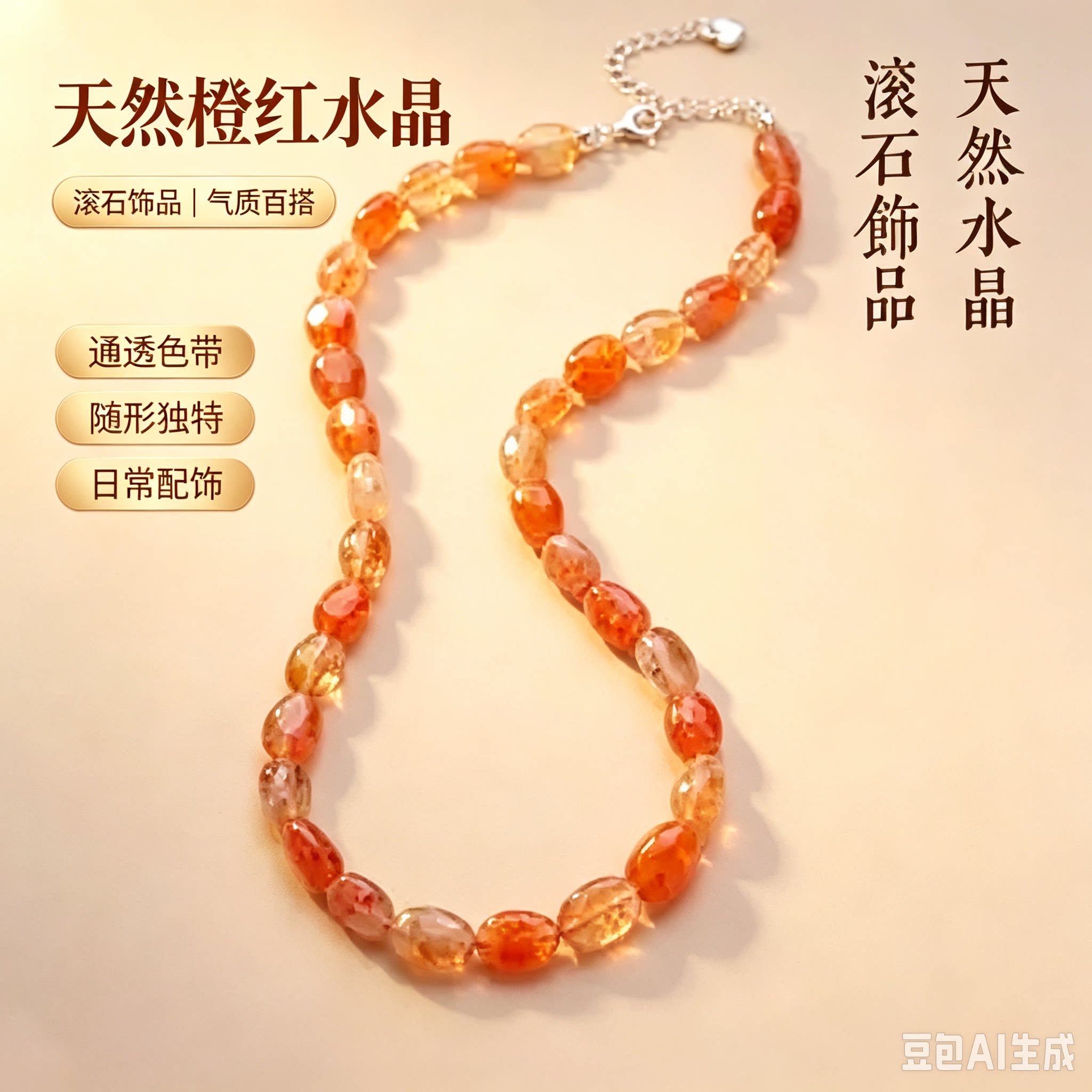 饰品项链毛衣链天然水晶装饰品