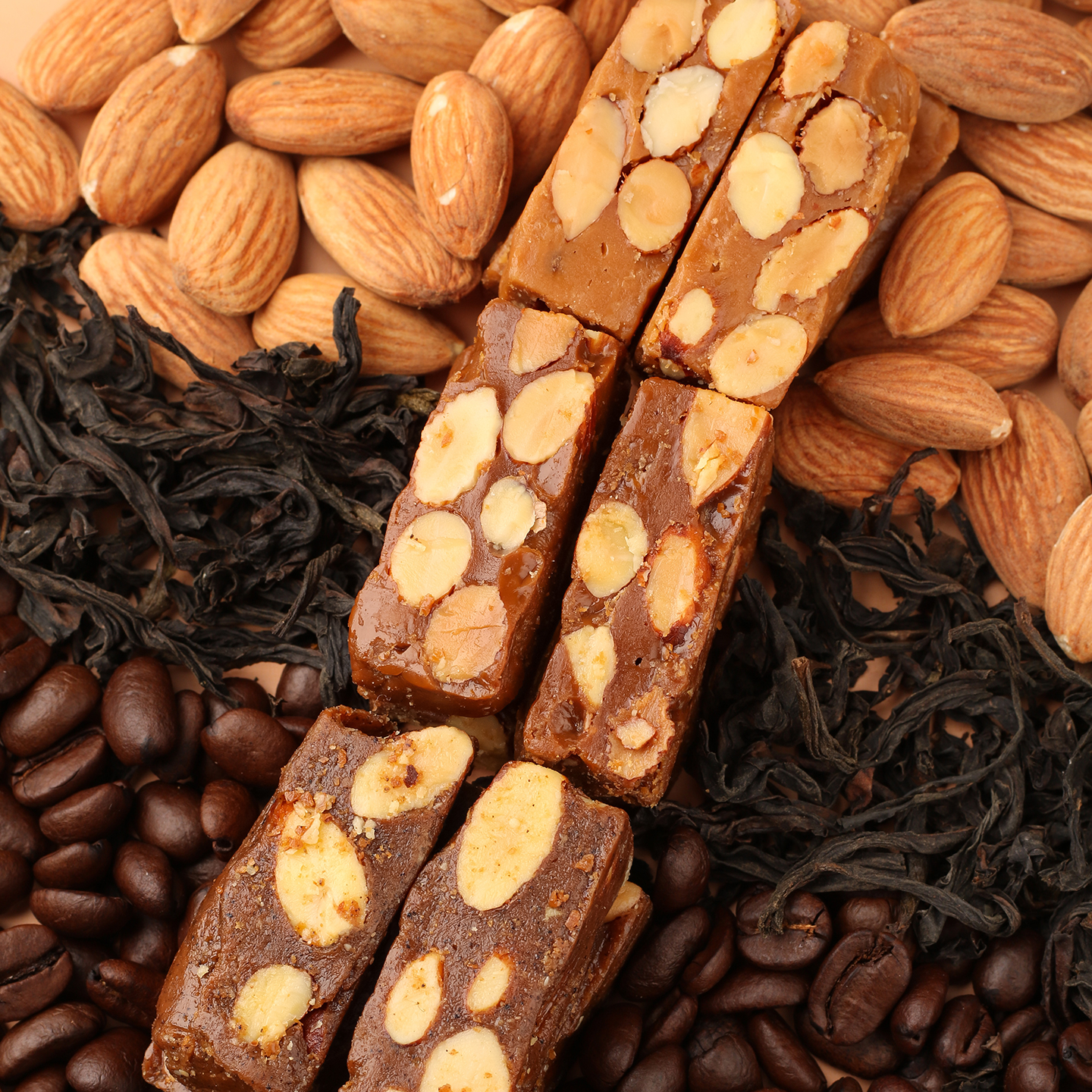 竹移轩 咖啡海盐太妃糖扁桃仁巴旦木夹心 手工作坚果焦香糖果茶点